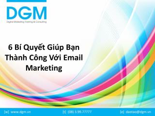 Bi quyet thanh cong voi email marketing