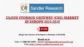 Cloud Storage Gateway (CSG) Market in Europe 2015-2019