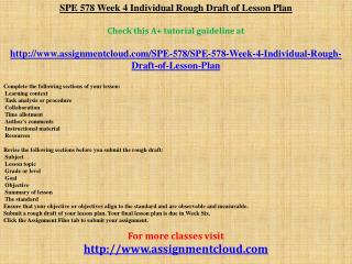 PE 578 Week 4 Individual Lesson Plan Task Analysis