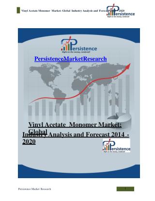 Vinyl Acetate Monomer Market: Global Industry Analysis and F