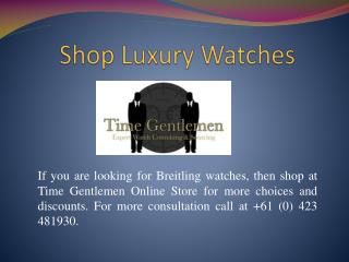 Shop Luxury Watches
