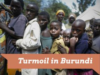 Turmoil in Burundi