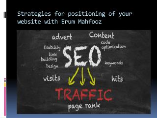 Strategies for positioning of your website with Erum Mahfooz