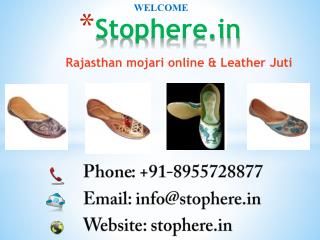 rajasthani mojari online & Leather Juti