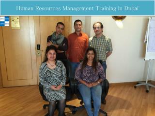 Human Resources Management Training in Dubai