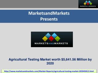 Agricultural Testing Market by Sample & Application