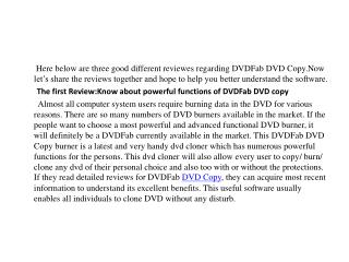 The best dvd copy software-DVDFab DVD Copy reviews