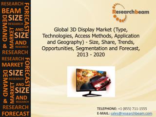 Global 3D Display Market Size, Share, Trends, 2013-2020
