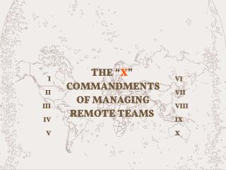 10 Commandments of Managing Remote Teams
