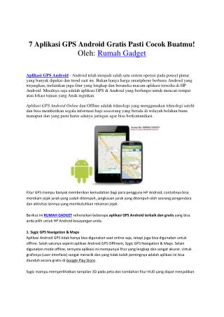 7 Aplikasi GPS Android Gratis Pasti Cocok Buatmu!