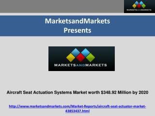 Aircraft Seat Actuation Systems Market
