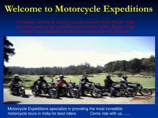 Royal Enfield Motorcycle/Motorbike Tours in India