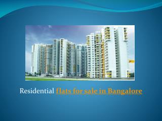 Residential flats for sale in Bangalore