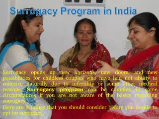 8 Things you should know about surrogacy Program in india