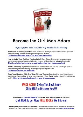 How To Become The Girl That Men Adore