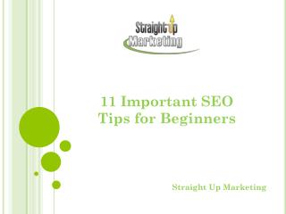 11 Important SEO Tips for Beginners
