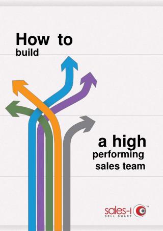 How To Build A High Performance Sales Team
