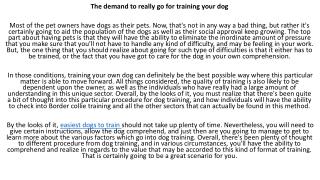 easiest dogs to train