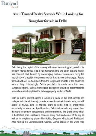 Villas for sale in Delhi