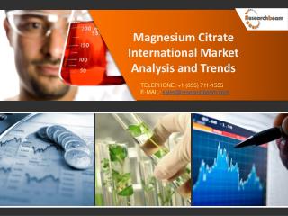Magnesium Citrate Market in China and other countries or regions such as US, Europe, Japan