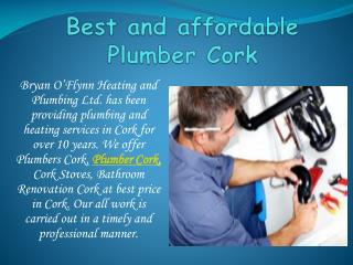 Best and affordable Plumber Cork
