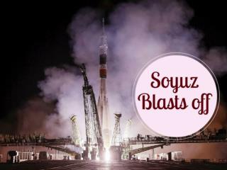 Soyuz blasts off