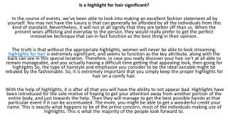highlights for hair