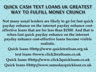 Quick Text Loans For Unemployed UK @http://www.quicktextloan.org.uk