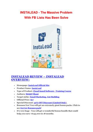 InstaLead review and $26,900 bonus - AWESOME!
