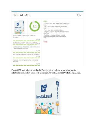 InstaLead Review - 80% Discount and $26,800 Bonus
