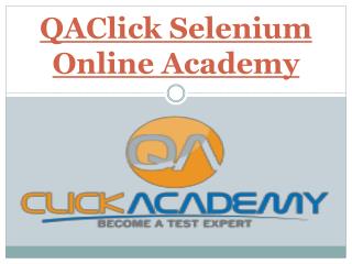 QAClick Selenium Online Academy