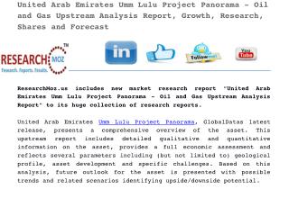 United Arab Emirates Umm Lulu Project Panorama - Oil and Gas Upstream Analysis Report