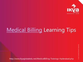 Medical billing learning tips