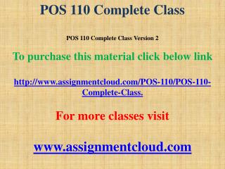 POS 110 Complete Class