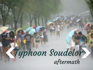 Typhoon Soudelor aftermath
