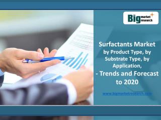 Surfactants Market - Trends and Forecast to 2020