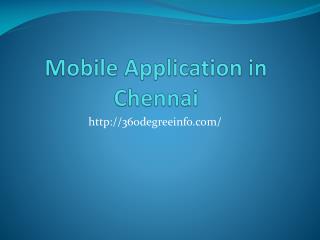Mobile Application in chennai,