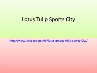 Welcome To Lotus Tulip Sports City