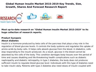 Global Human Insulin Market 2015-2019
