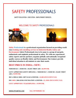 safety courses in chennai - safety course in chennai