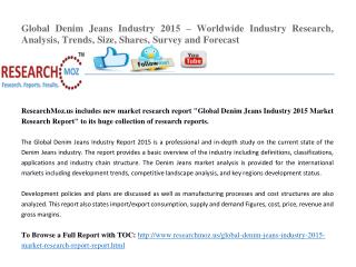 Global Denim Jeans Industry 2015 Market Research Report
