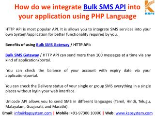 Integrate Bulk SMS API into your application using PHP Language