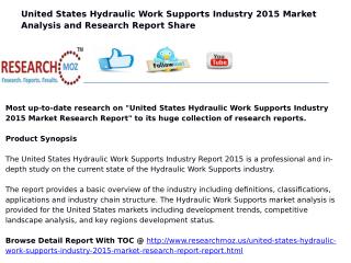 United States Hydraulic Work Supports Industry 2015 Market Research Report