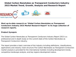 Global Carbon Nanotubes as Transparent Conductors Industry 2015 Market Research Report