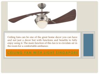 Singapore Ceiling Fan With Light