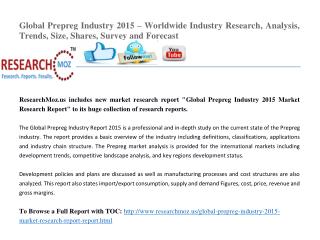 Global Prepreg Industry 2015 Market Research Report