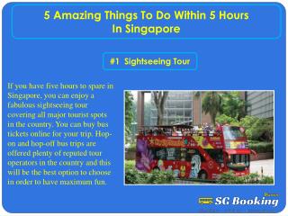 5 amazing things to do within 5 hours in Singapore