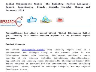 Global Chloroprene Rubber (CR) Industry 2015 Market Research Report