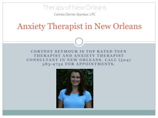 Anxiety therapist in new orleans