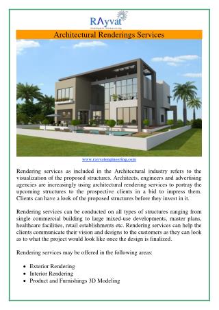 Architectural Renderings Services